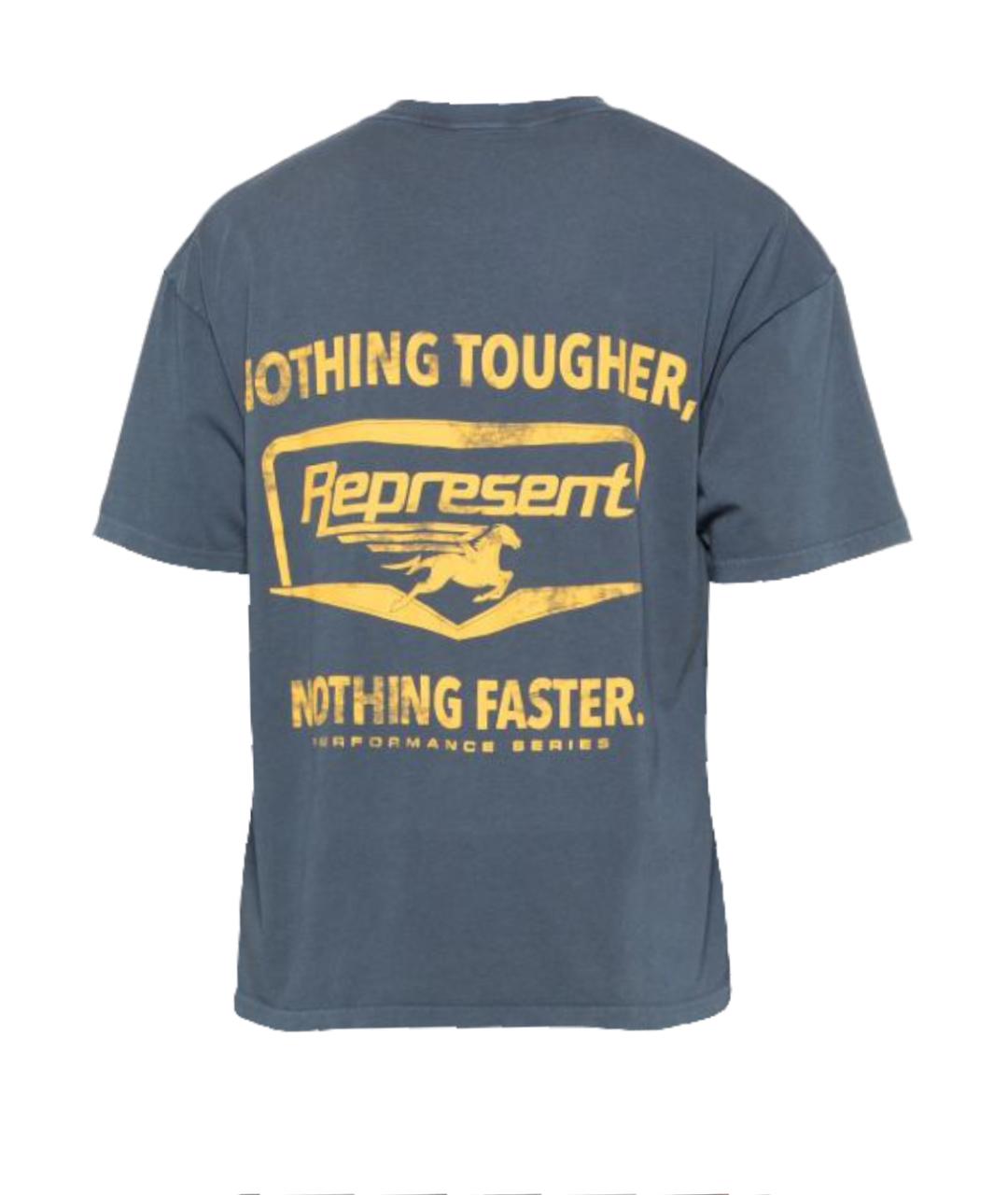REPRESENT Синяя хлопковая футболка, фото 3