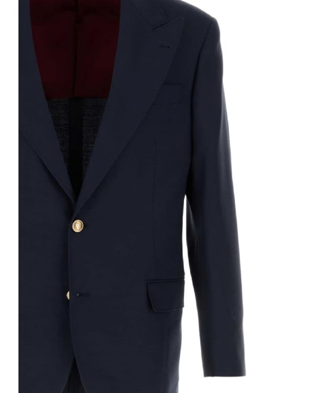 BRUNELLO CUCINELLI Темно-синий шерстяной пиджак, фото 2
