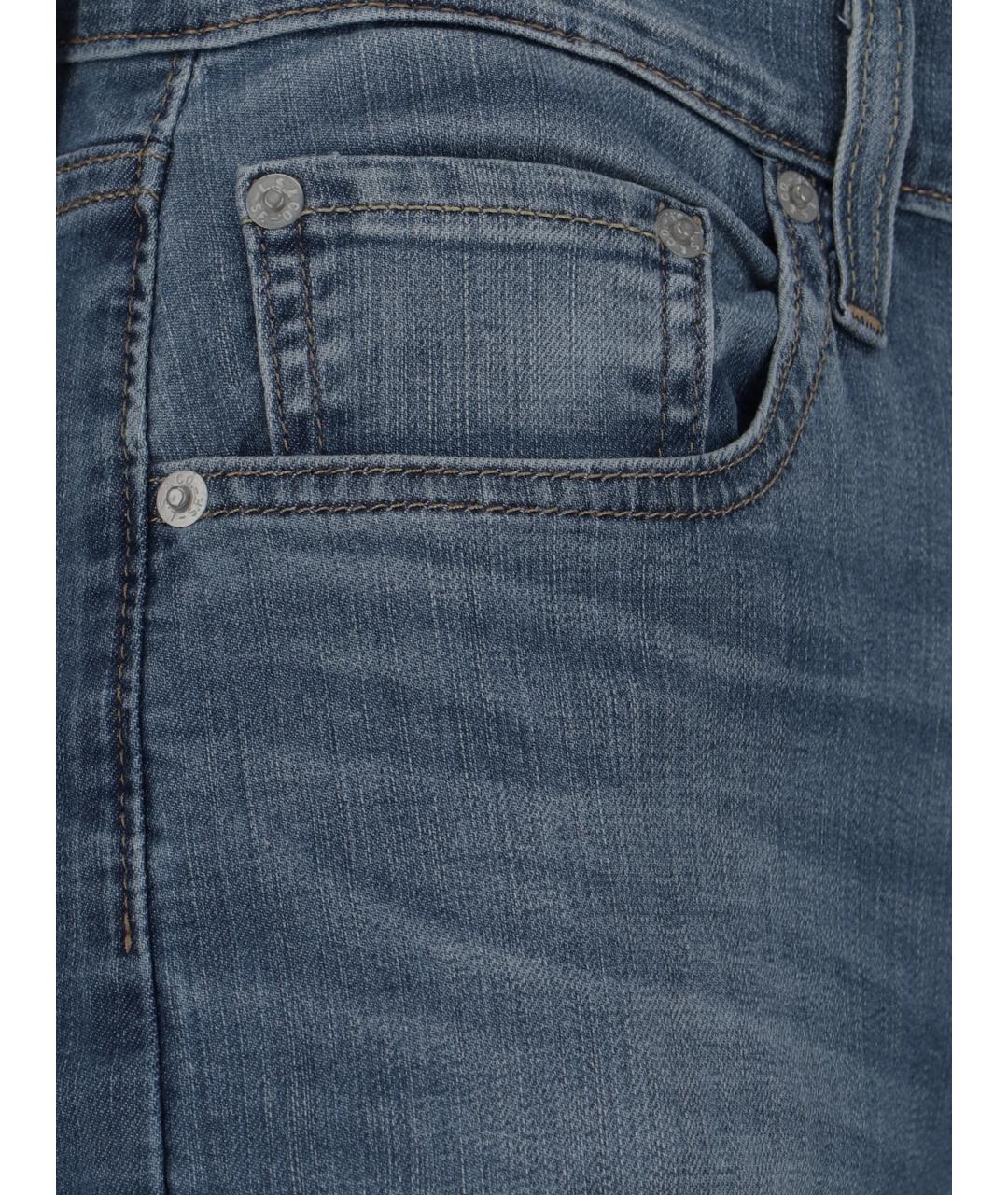 LEVI'S Синие хлопковые прямые джинсы, фото 2