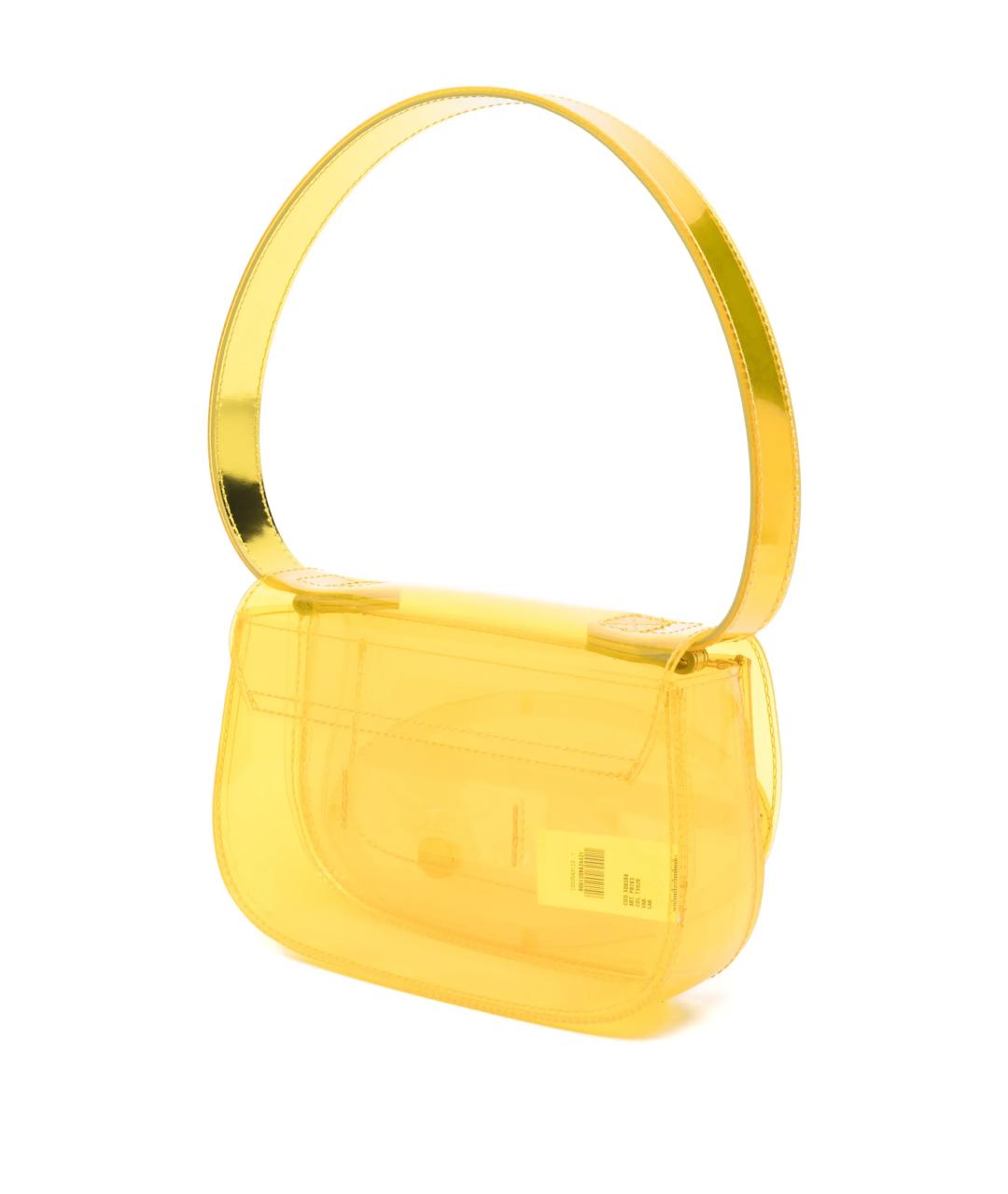 DIESEL Желтая синтетическая сумка через плечо, фото 2