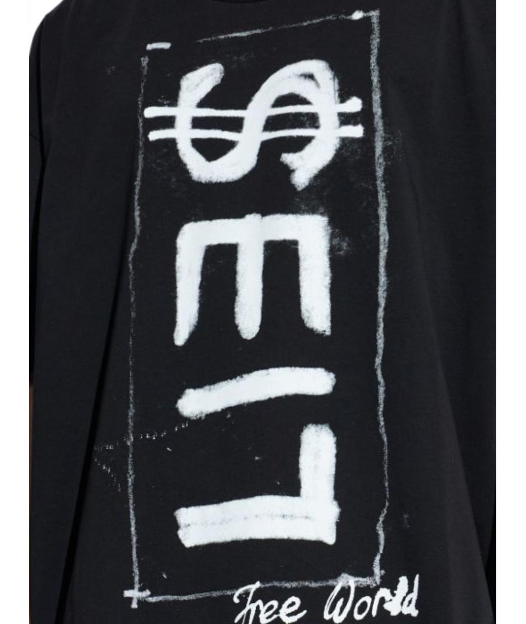 VIVIENNE WESTWOOD Черная хлопковая футболка, фото 2