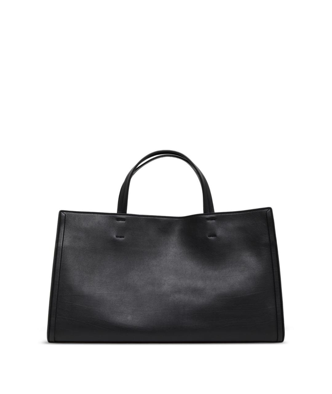 PHOEBE PHILO Черная кожаная сумка тоут, фото 3