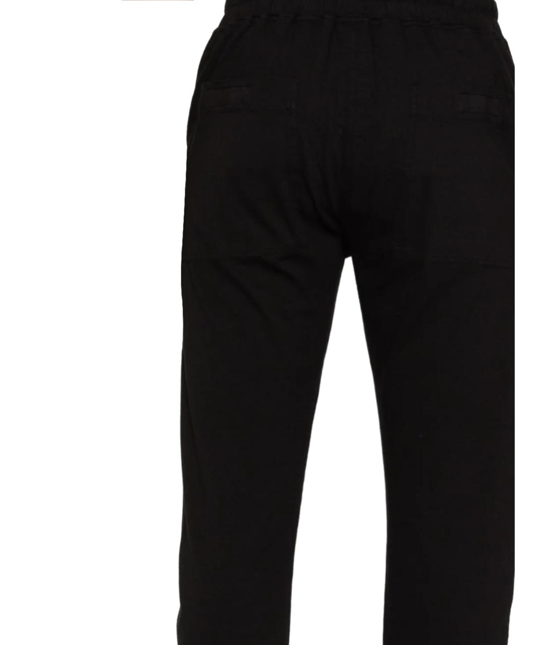 RICK OWENS DRKSHDW Черные хлопковые повседневные брюки, фото 3