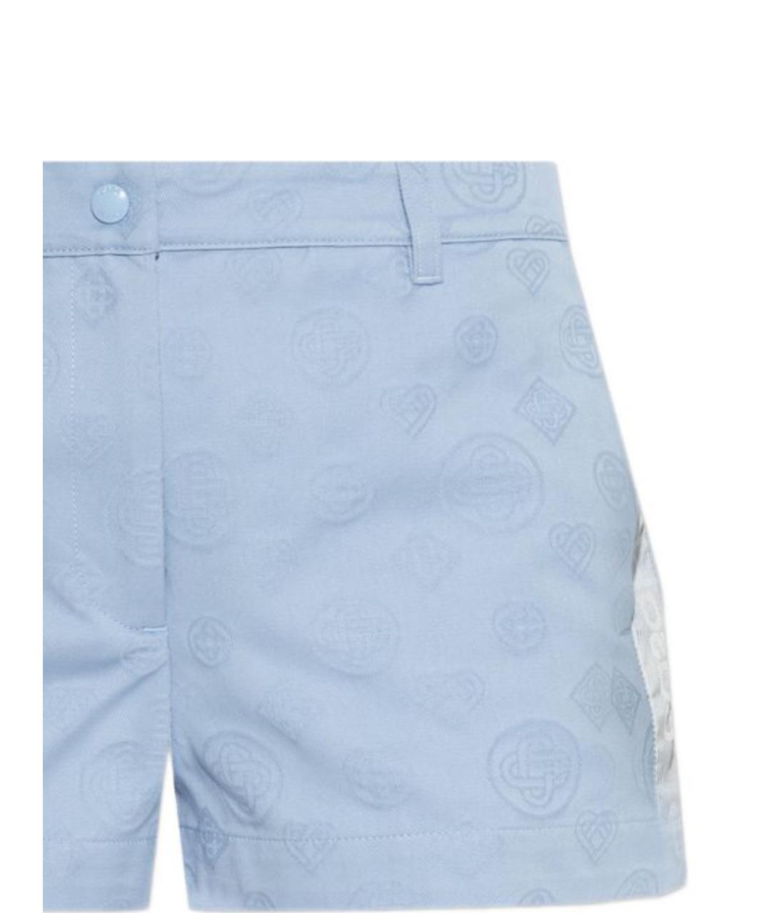 CASABLANCA Голубые хлопковые шорты, фото 2