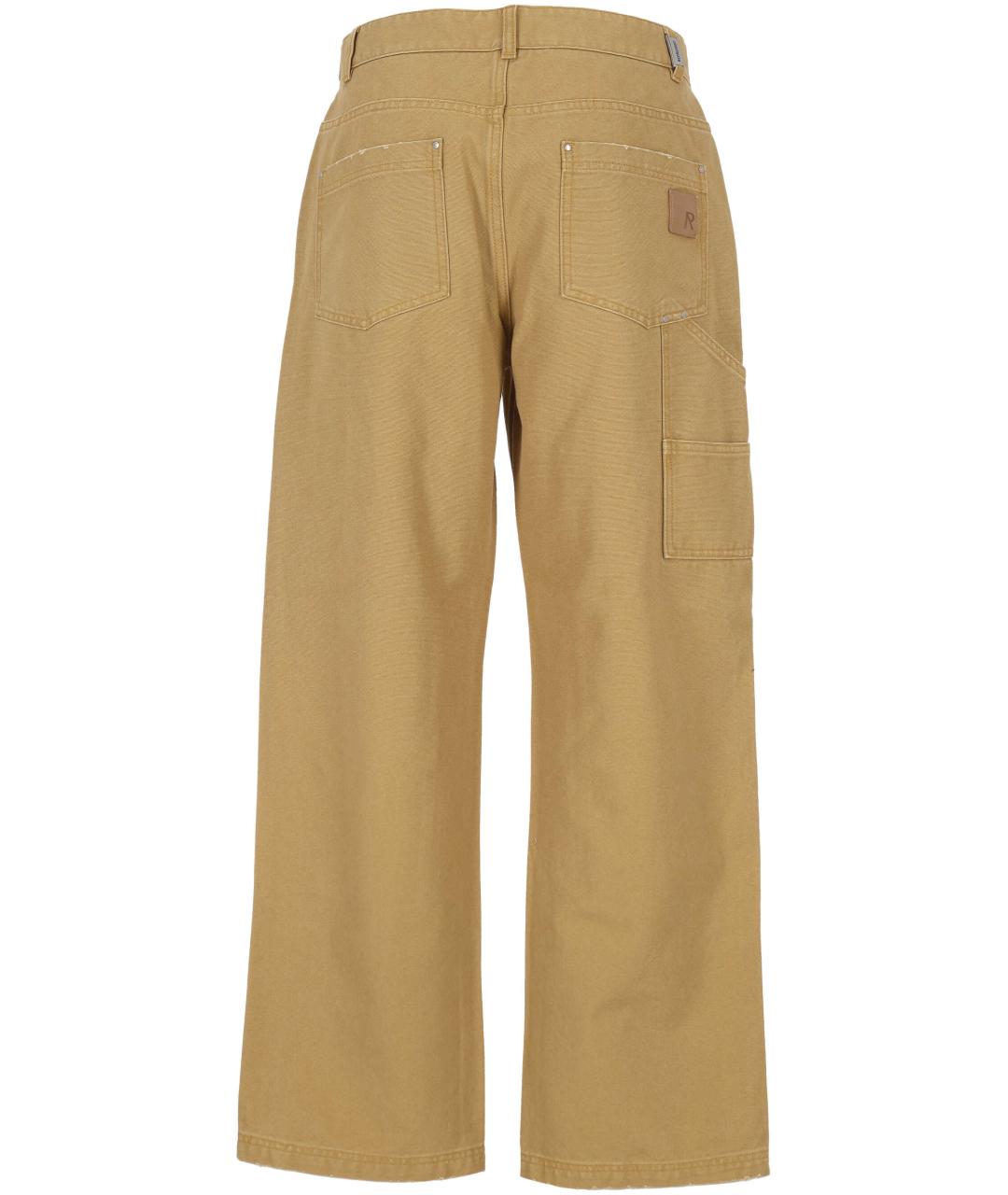 REPRESENT Бежевые хлопковые повседневные брюки, фото 3