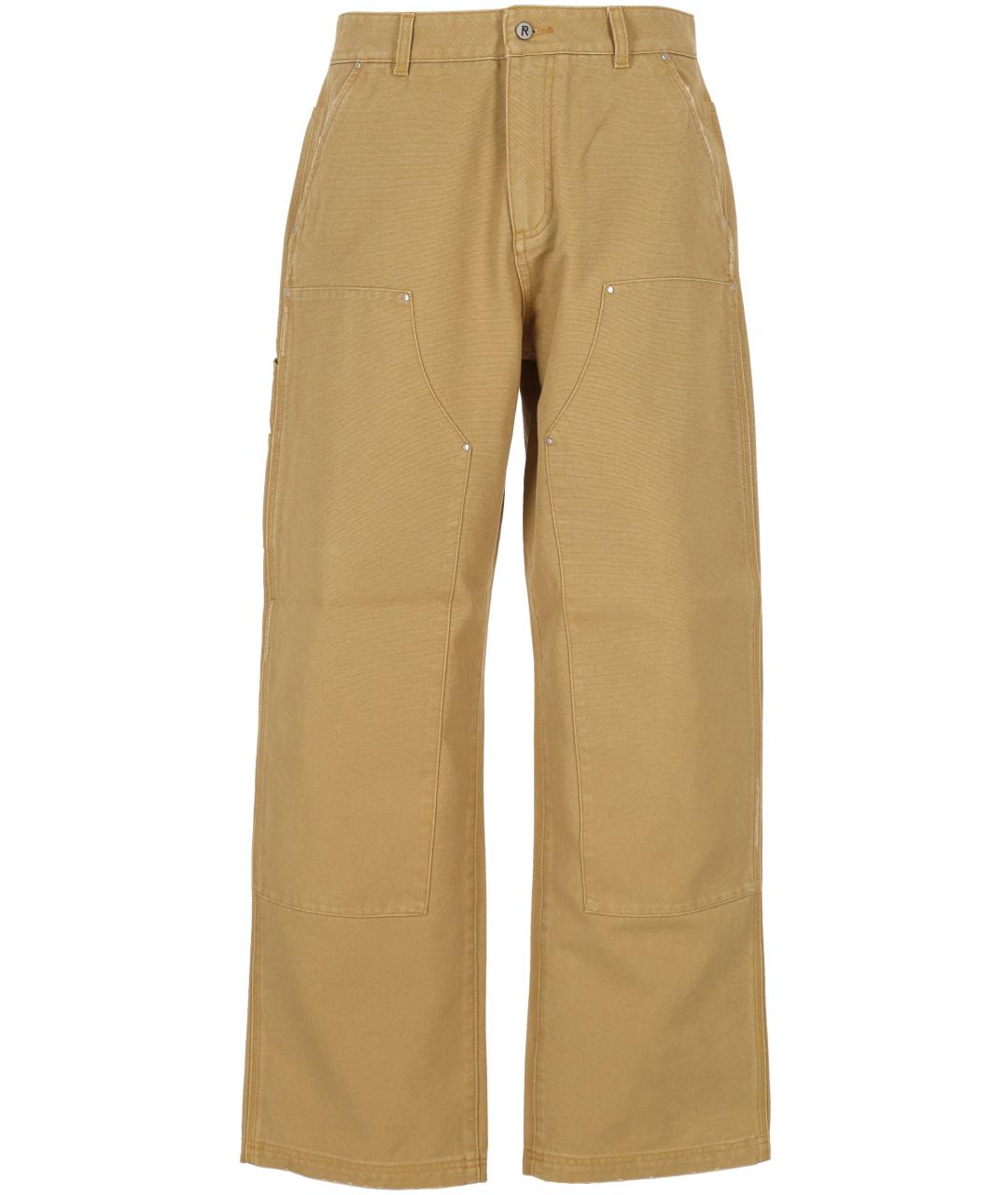 REPRESENT Бежевые хлопковые повседневные брюки, фото 1