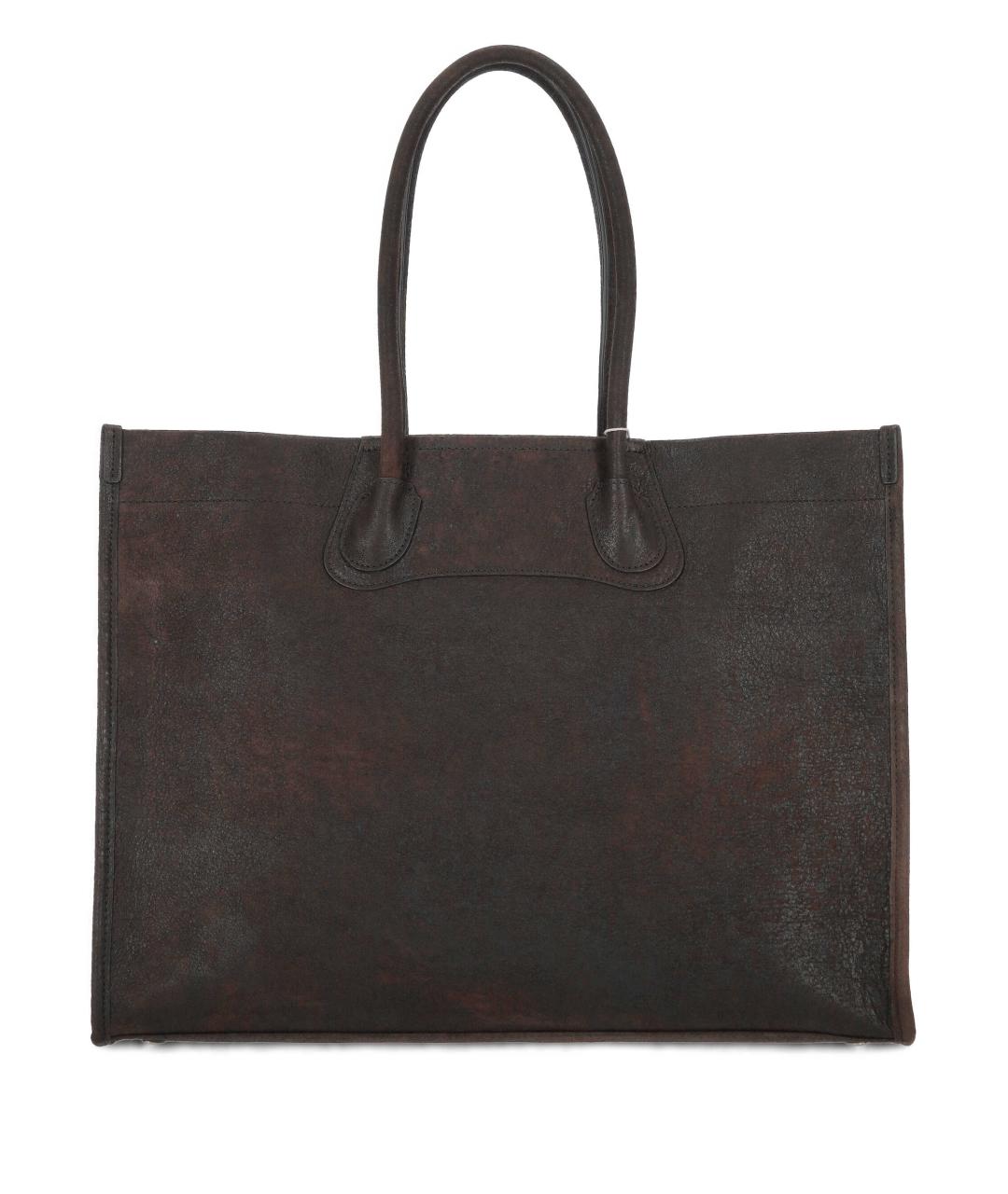 VIVIENNE WESTWOOD Коричневая кожаная сумка тоут, фото 3