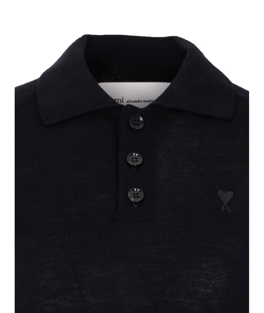 Ami Paris Черный полиэстеровый джемпер / свитер, фото 3