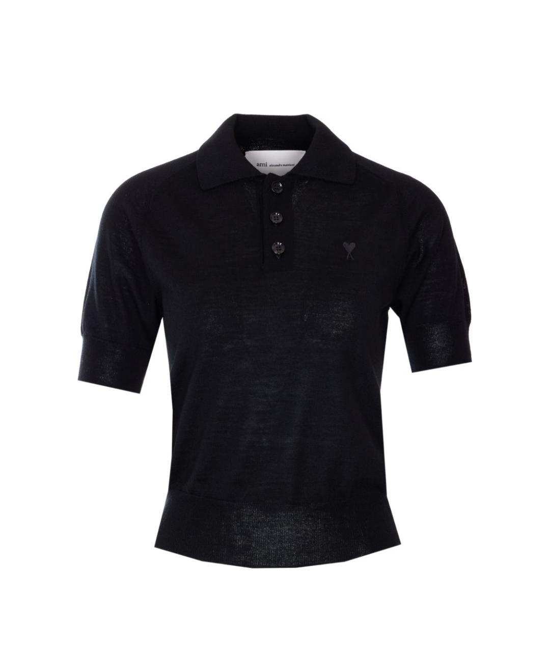 Ami Paris Черный полиэстеровый джемпер / свитер, фото 1