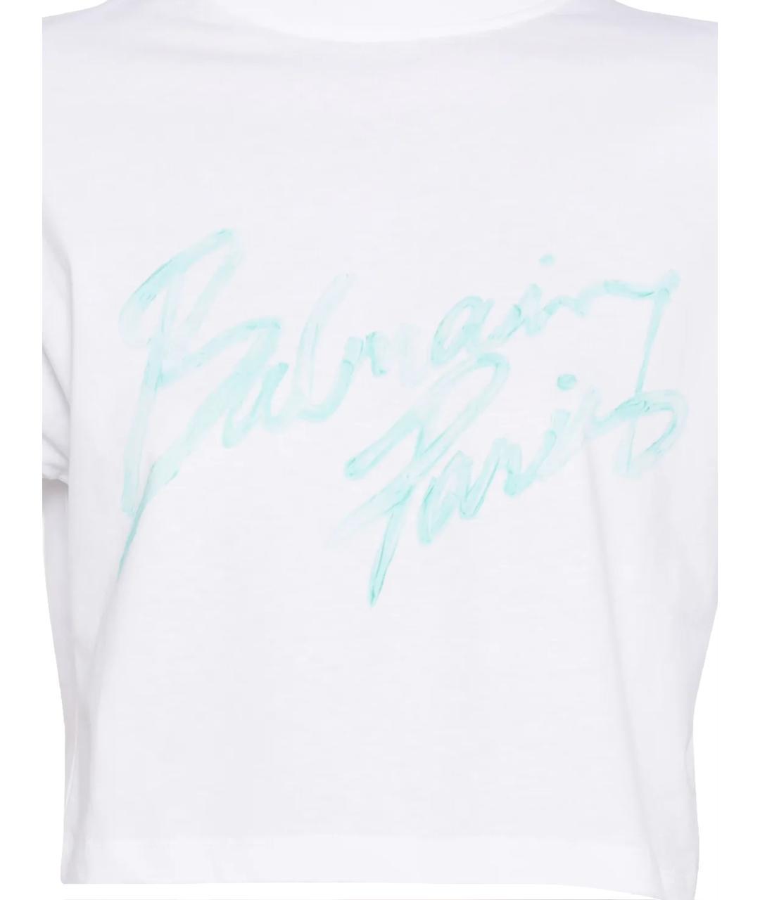 BALMAIN Белая хлопковая футболка, фото 2