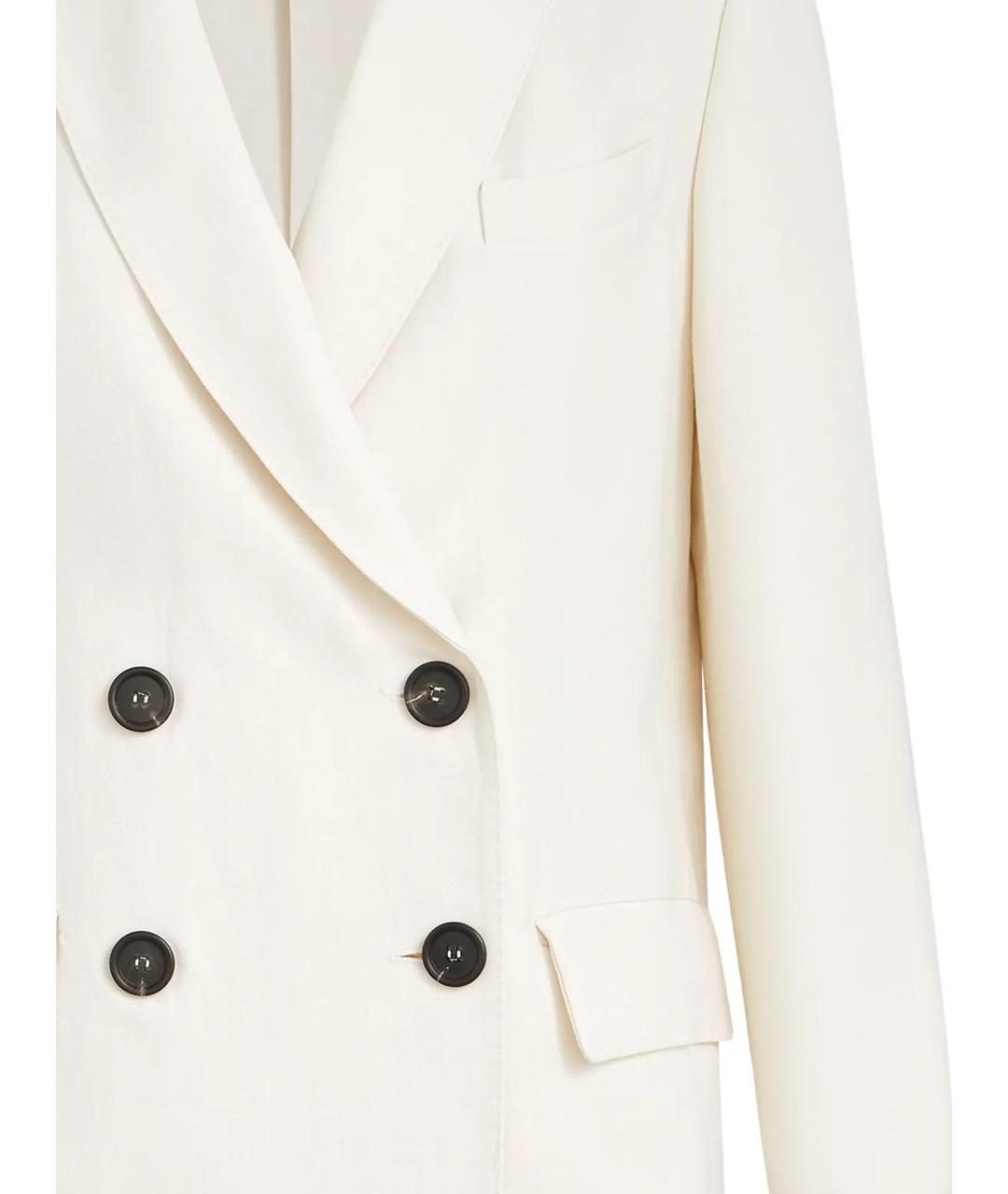 BRUNELLO CUCINELLI Белый вискозный жакет/пиджак, фото 2
