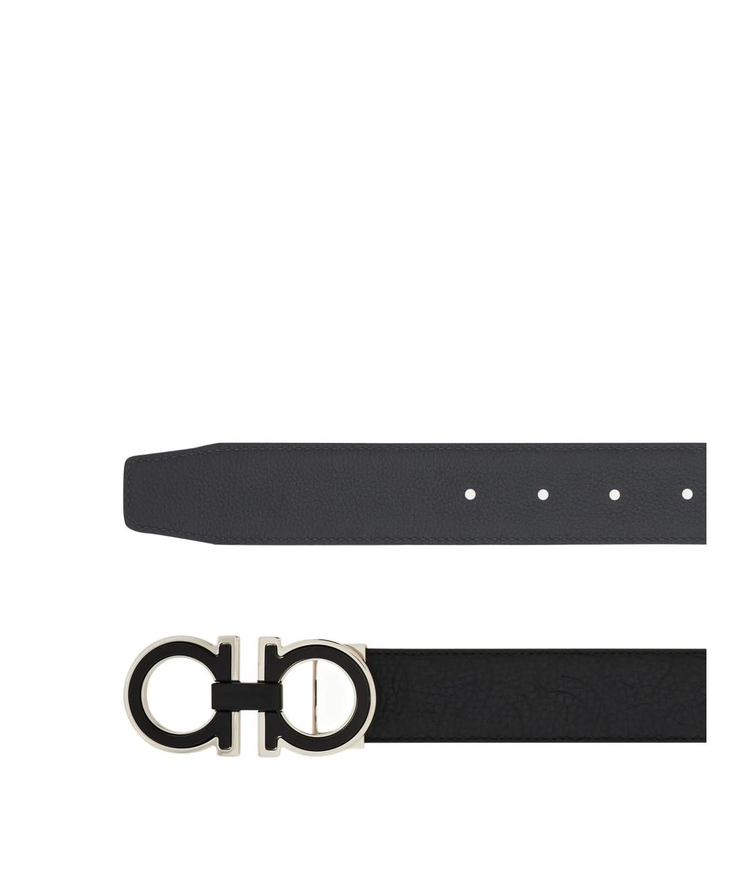 FERRAGAMO Черный кожаный ремень, фото 2