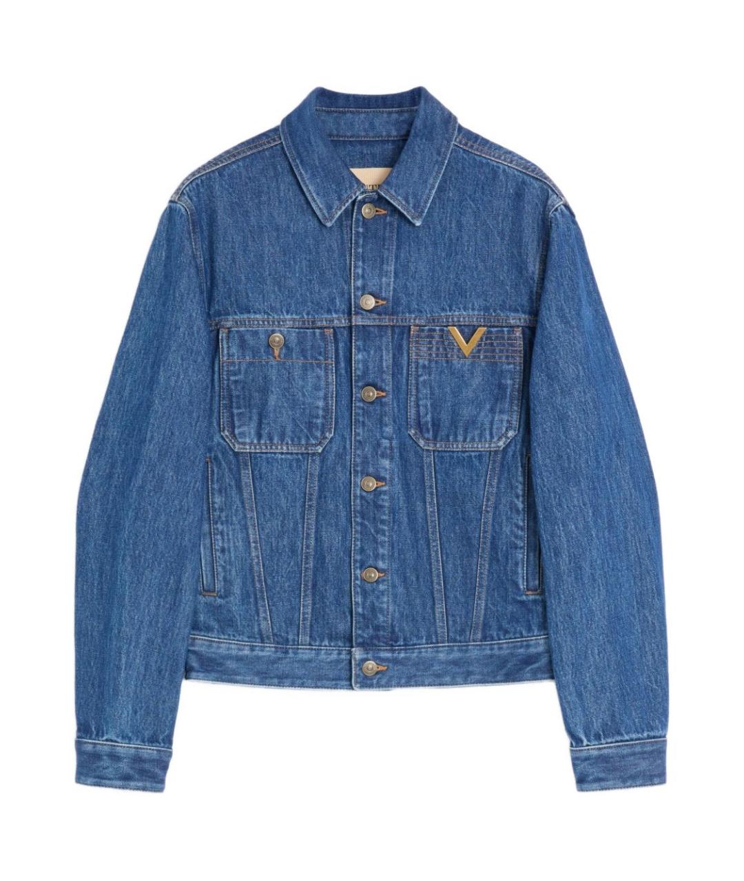 VALENTINO Синяя хлопковая куртка, фото 1