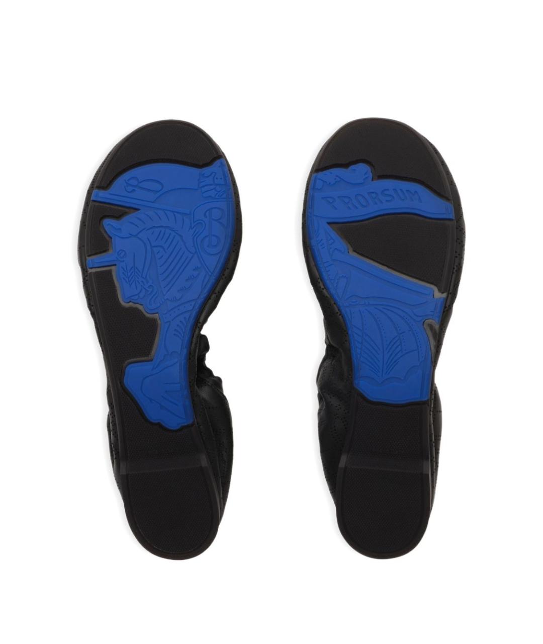 BURBERRY Черные кожаные балетки, фото 5