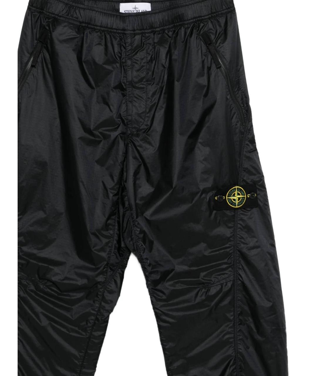 STONE ISLAND Темно-синие полиамидовые повседневные брюки, фото 2