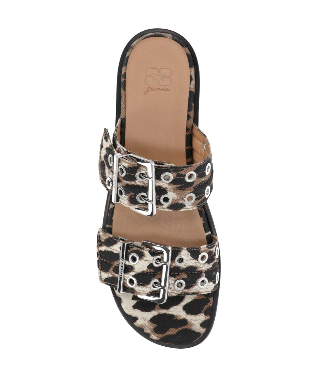 GANNI Мульти текстильные сандалии, фото 4