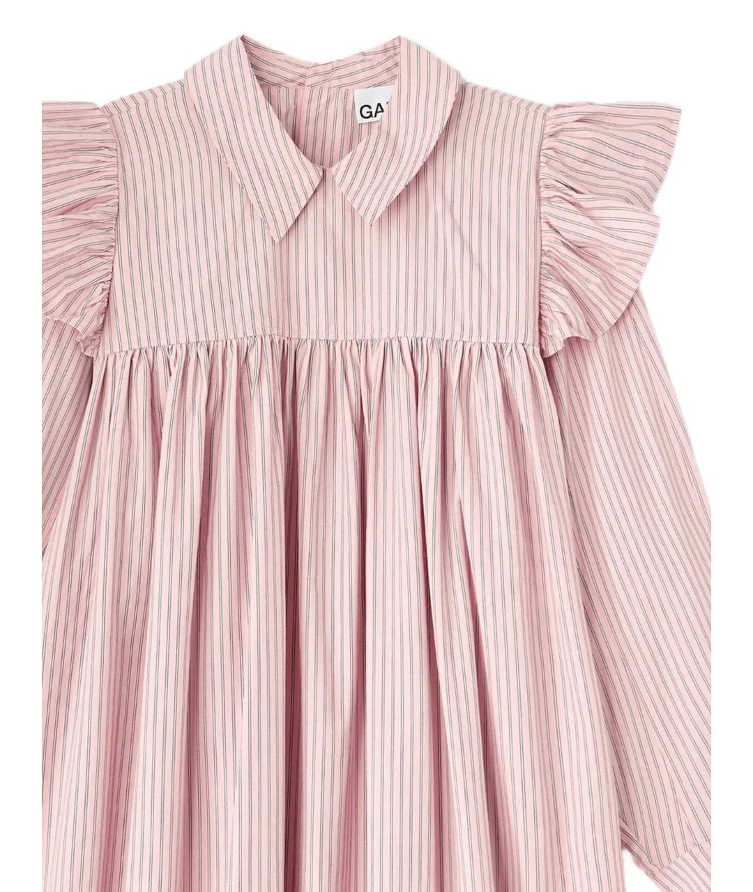 GANNI Розовое хлопковое повседневное платье, фото 2