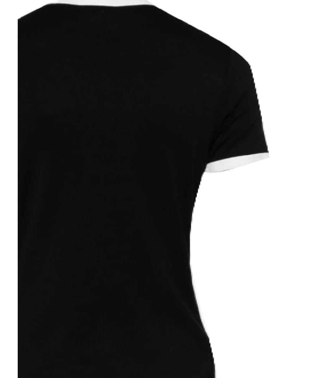 COURREGES Черная хлопковая футболка, фото 3