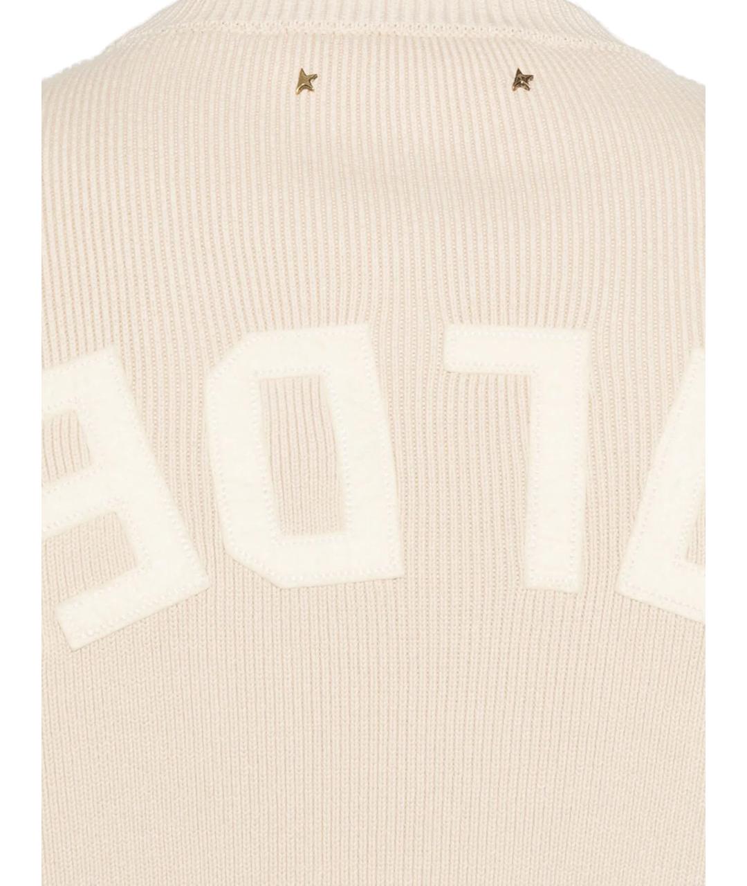 GOLDEN GOOSE DELUXE BRAND Бежевый хлопковый джемпер / свитер, фото 3