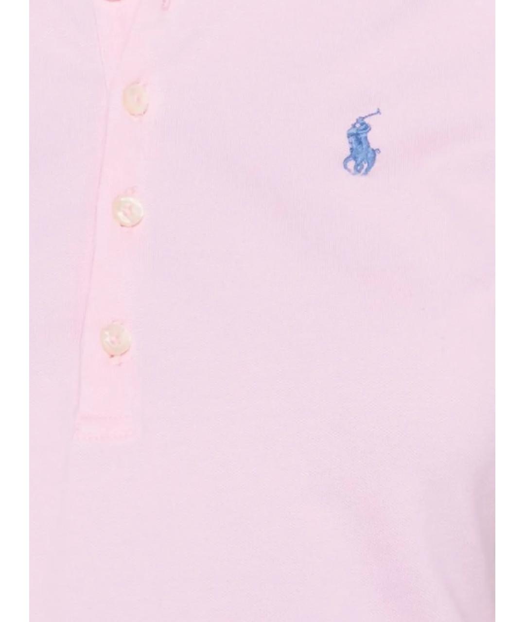 POLO RALPH LAUREN Розовая хлопковая футболка, фото 2