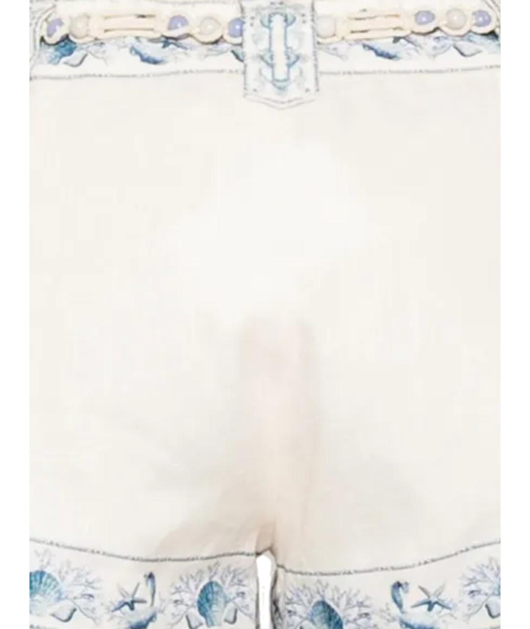 ZIMMERMANN Мульти льняные шорты, фото 3