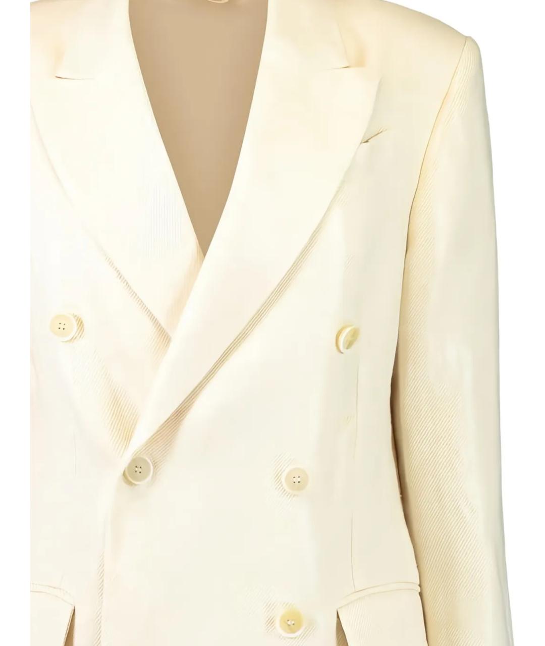 BRUNELLO CUCINELLI Бежевый льняной жакет/пиджак, фото 2