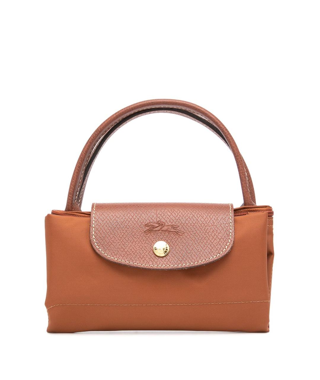 LONGCHAMP Коричневая тканевая сумка тоут, фото 5