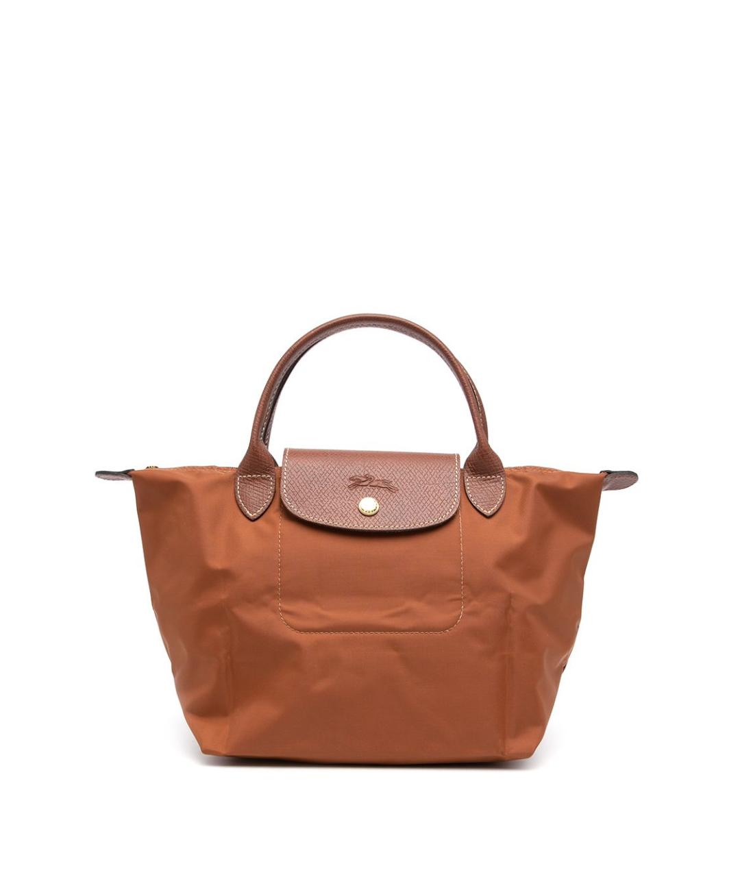 LONGCHAMP Коричневая тканевая сумка тоут, фото 1