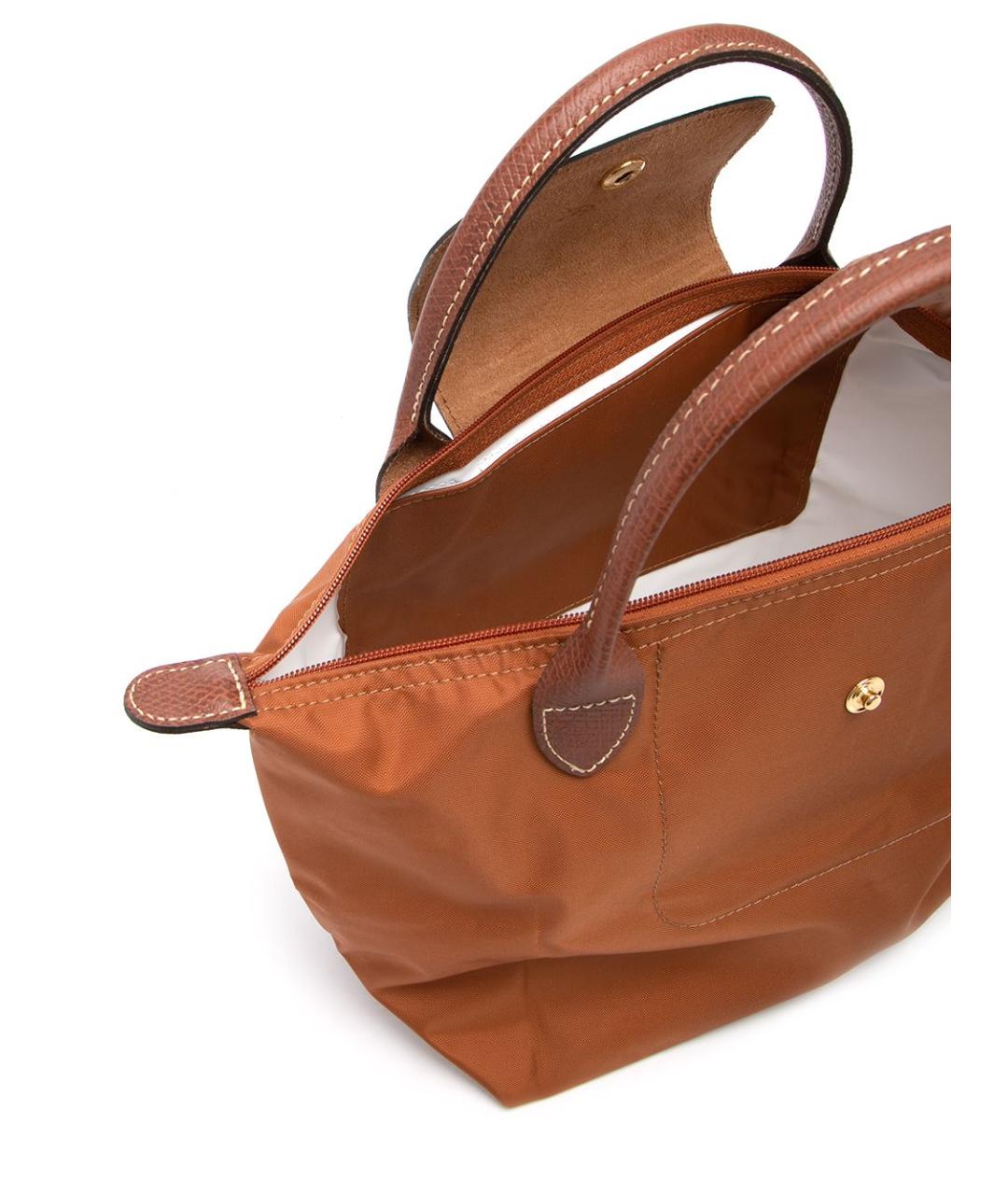 LONGCHAMP Коричневая тканевая сумка тоут, фото 4