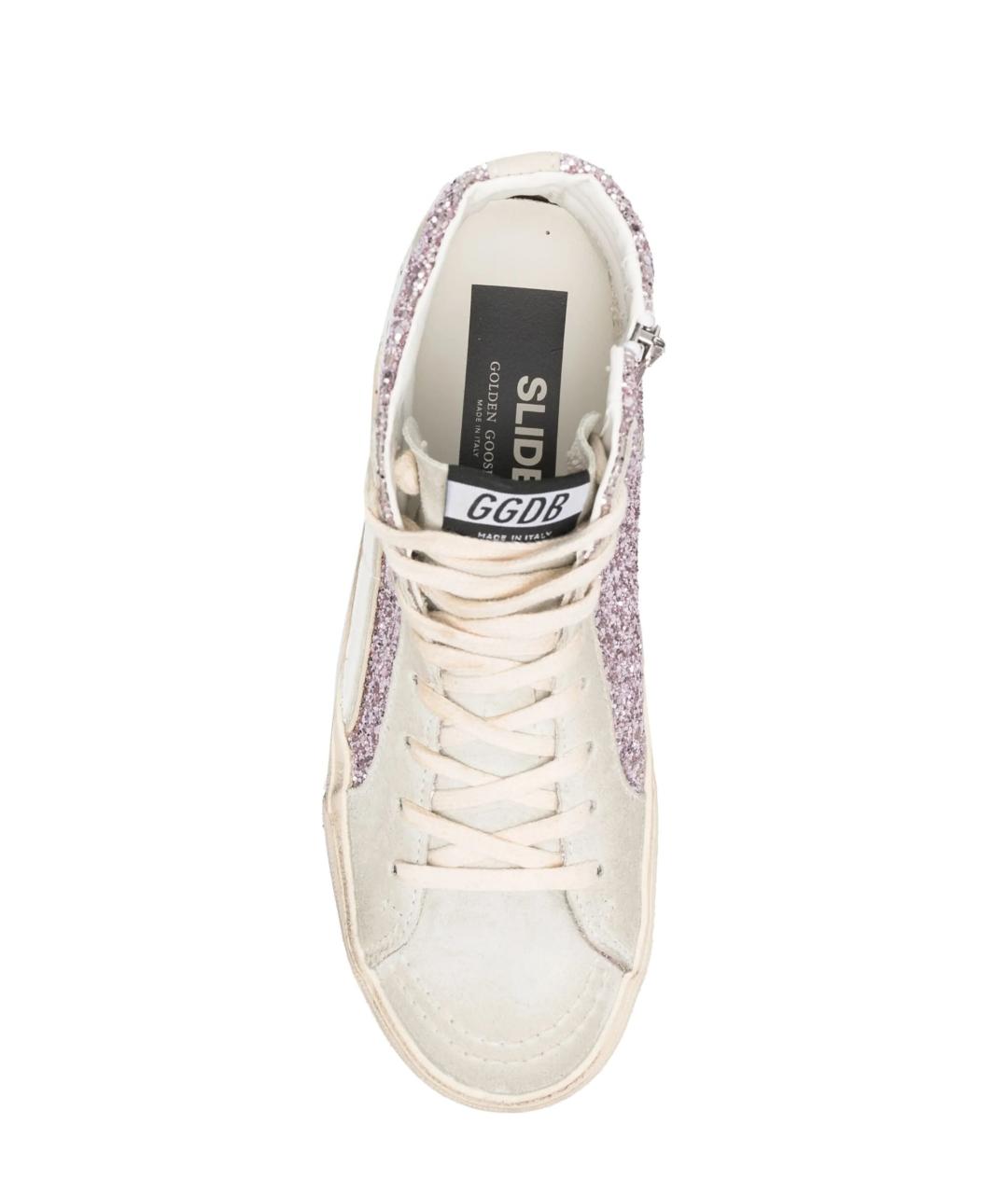 GOLDEN GOOSE DELUXE BRAND Фиолетовые кожаные кеды, фото 4