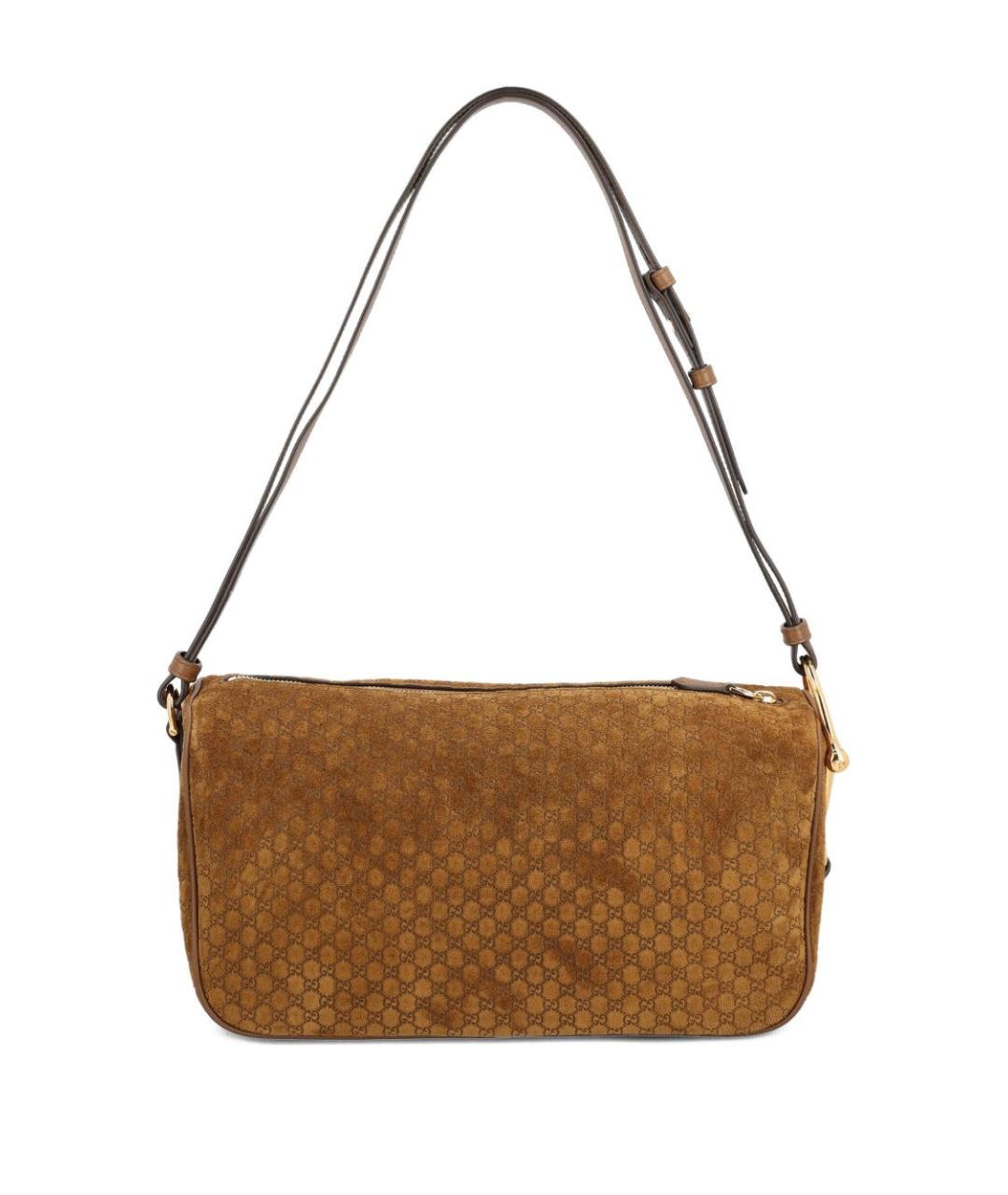 GUCCI Коричневая замшевая сумка через плечо, фото 3