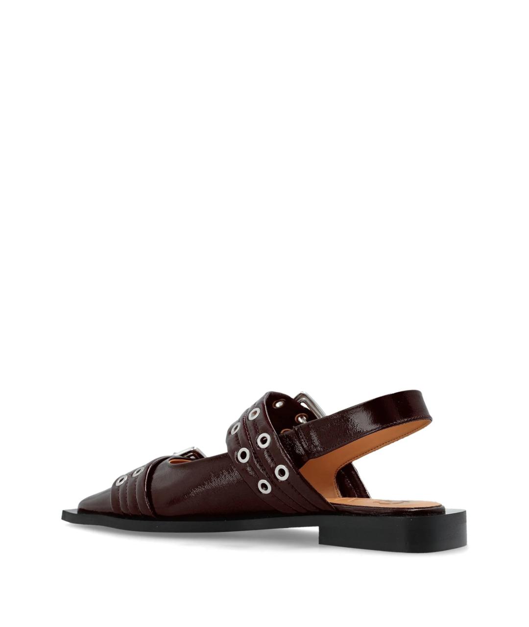 GANNI Фиолетовые босоножки из искусственной кожи, фото 3