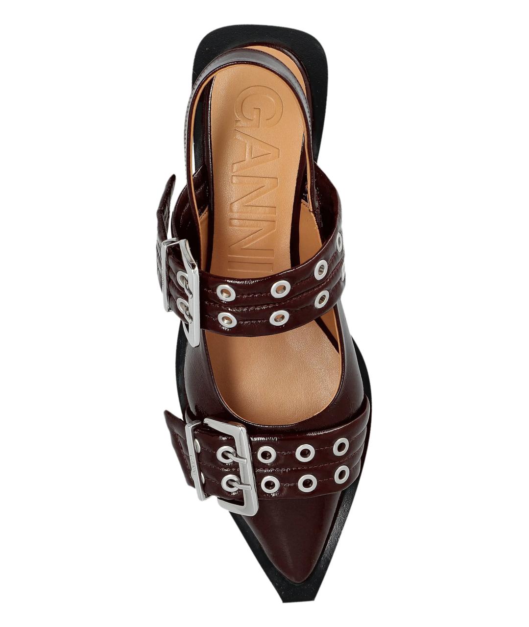 GANNI Фиолетовые босоножки из искусственной кожи, фото 4