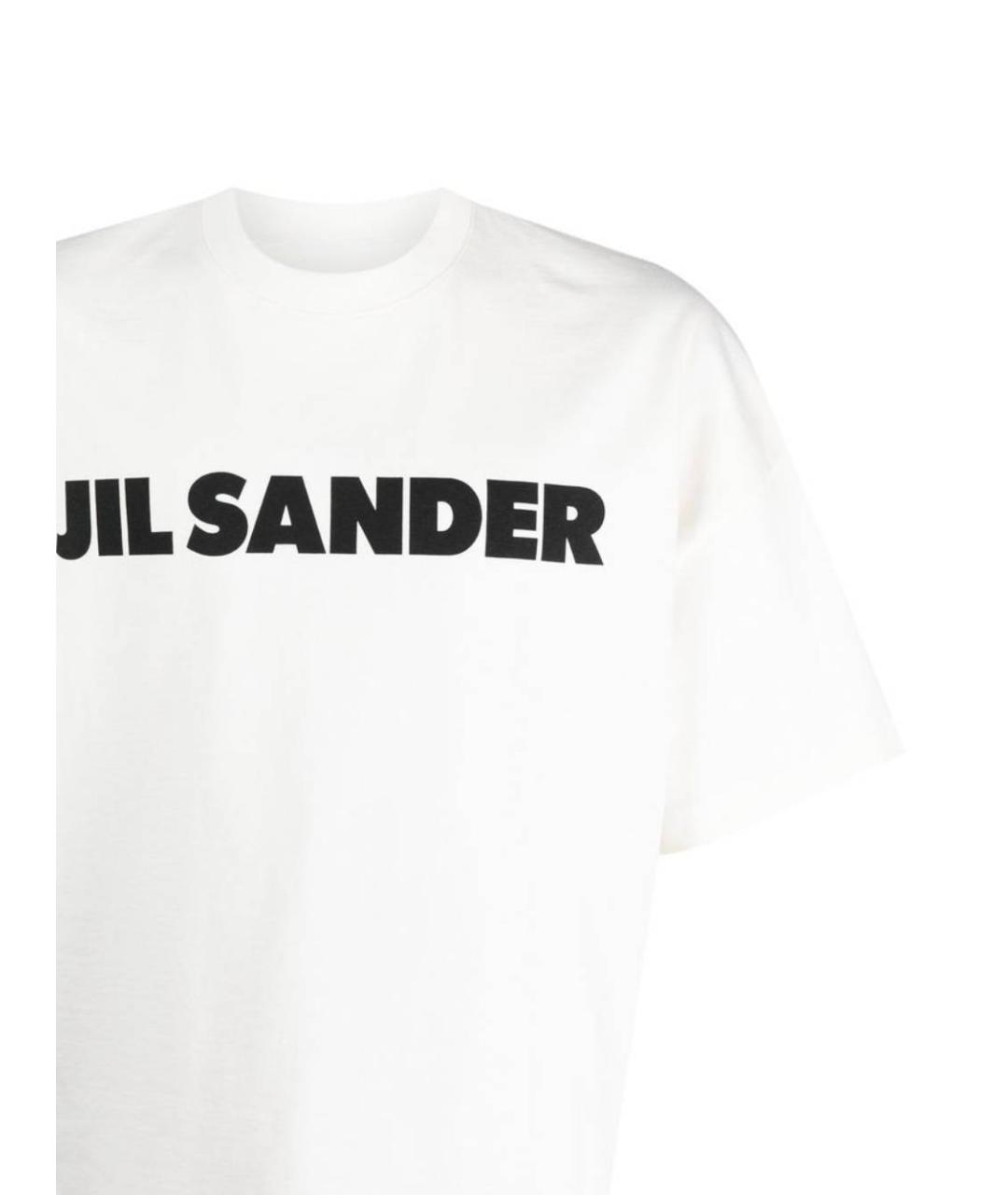 JIL SANDER Белая хлопковая футболка, фото 2
