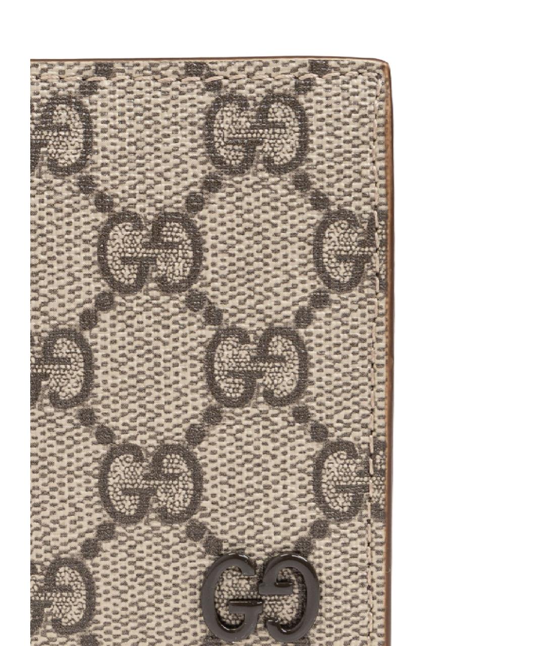 GUCCI Бежевый полиуретановый кошелек, фото 4