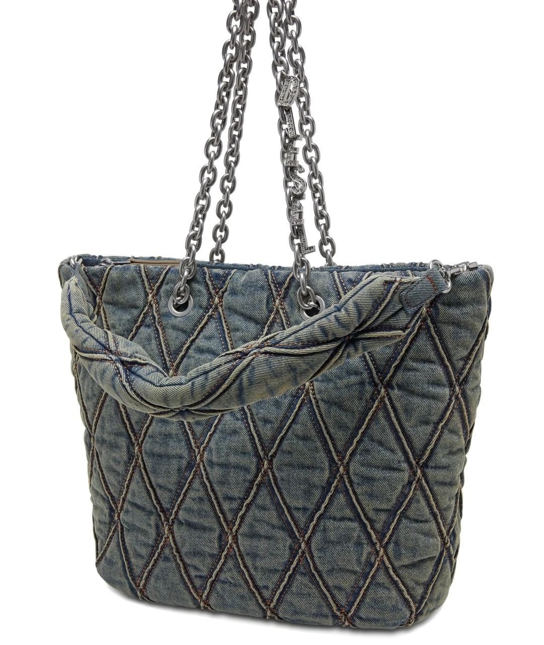 DIESEL Синяя тканевая сумка тоут, фото 5