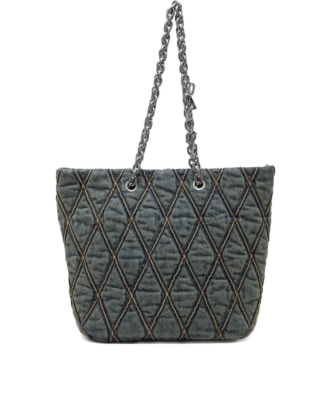 DIESEL Синяя тканевая сумка тоут, фото 1