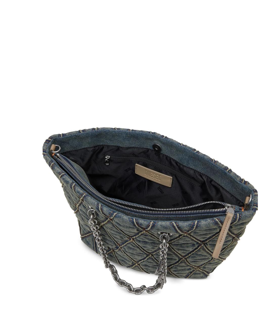 DIESEL Синяя тканевая сумка тоут, фото 4