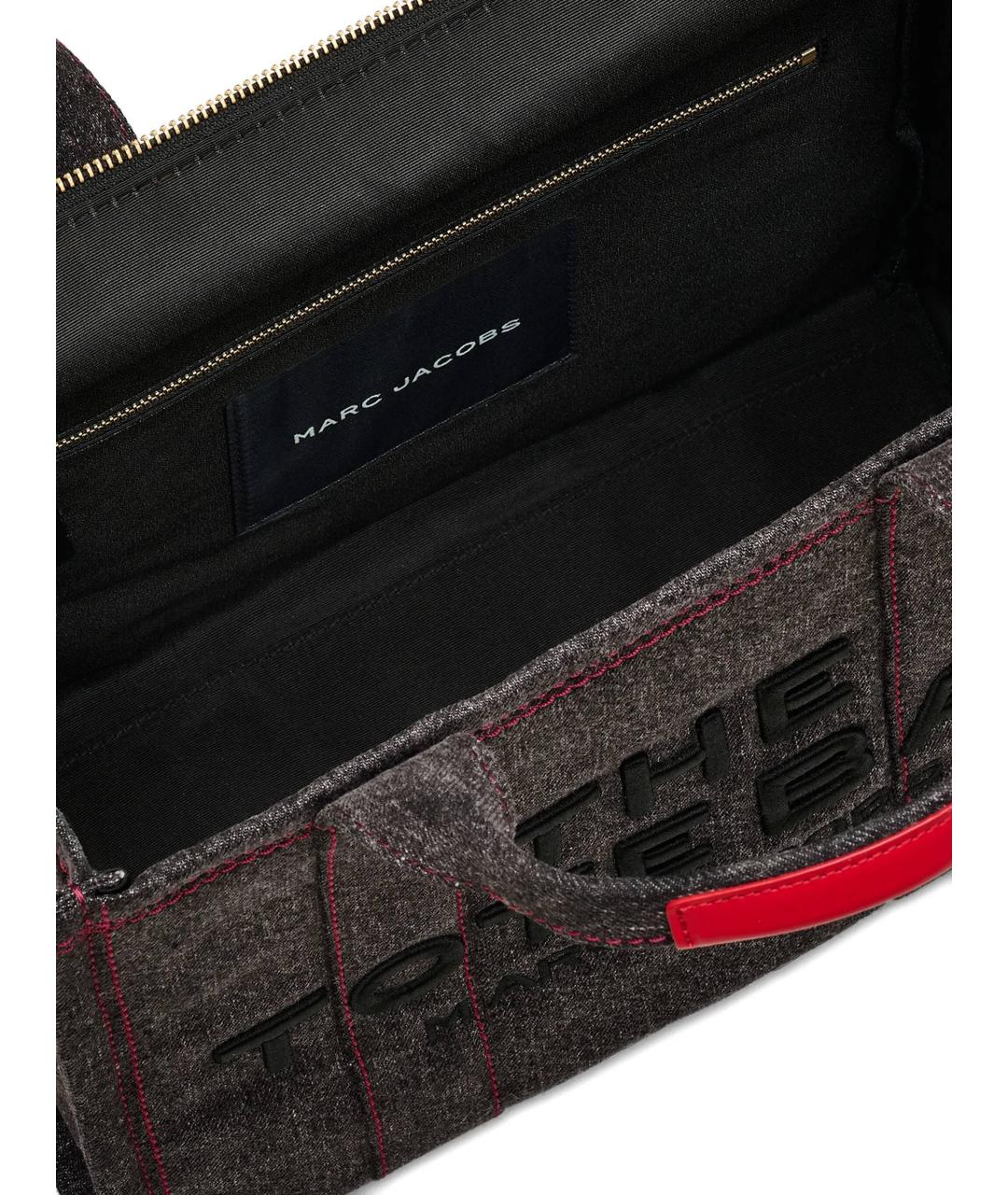 MARC JACOBS Черная деним сумка тоут, фото 4