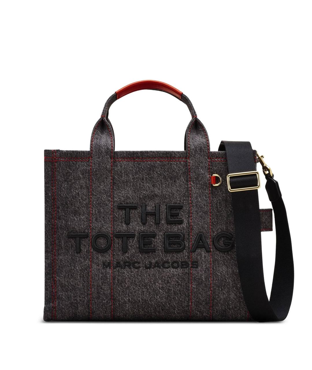 MARC JACOBS Черная деним сумка тоут, фото 1