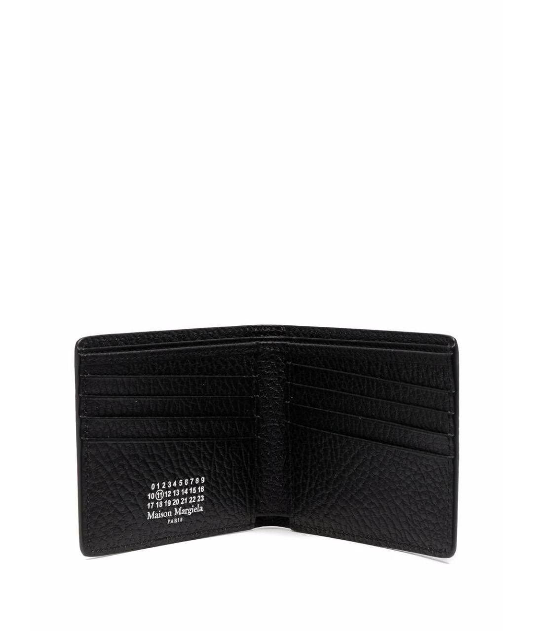 MAISON MARGIELA Черный кожаный кошелек, фото 2