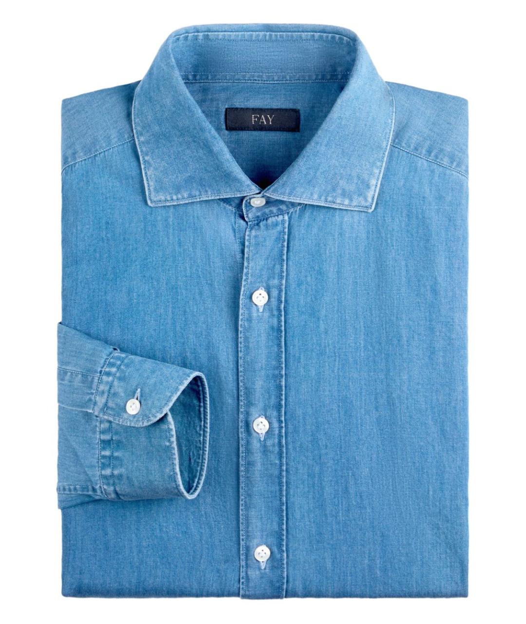 FAY Синяя кэжуал рубашка, фото 1
