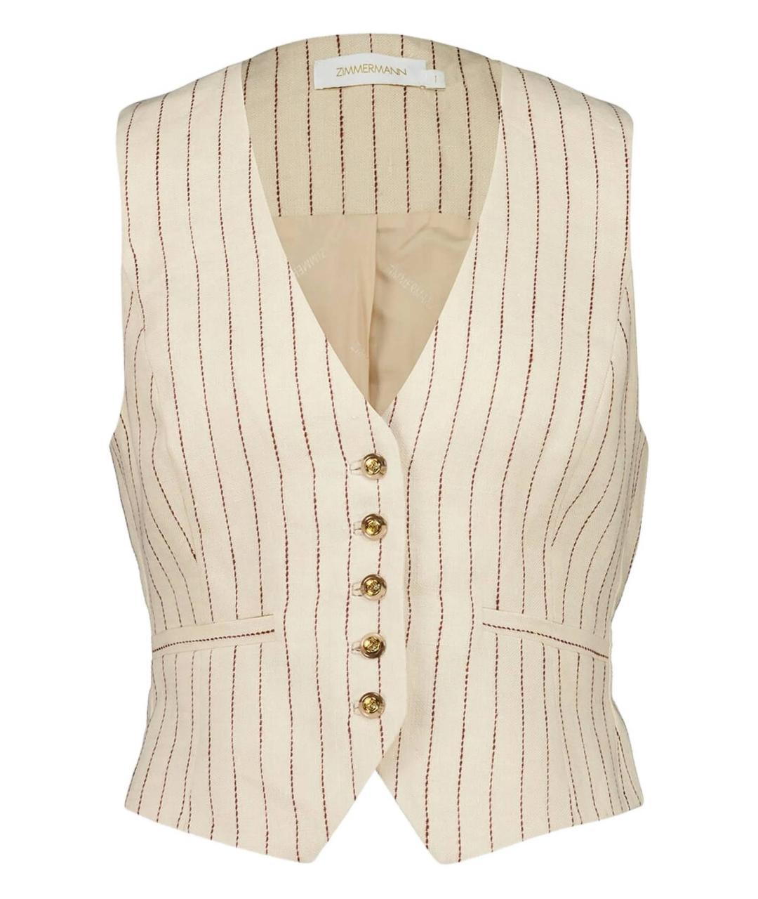 ZIMMERMANN Мульти льняной жилет, фото 1