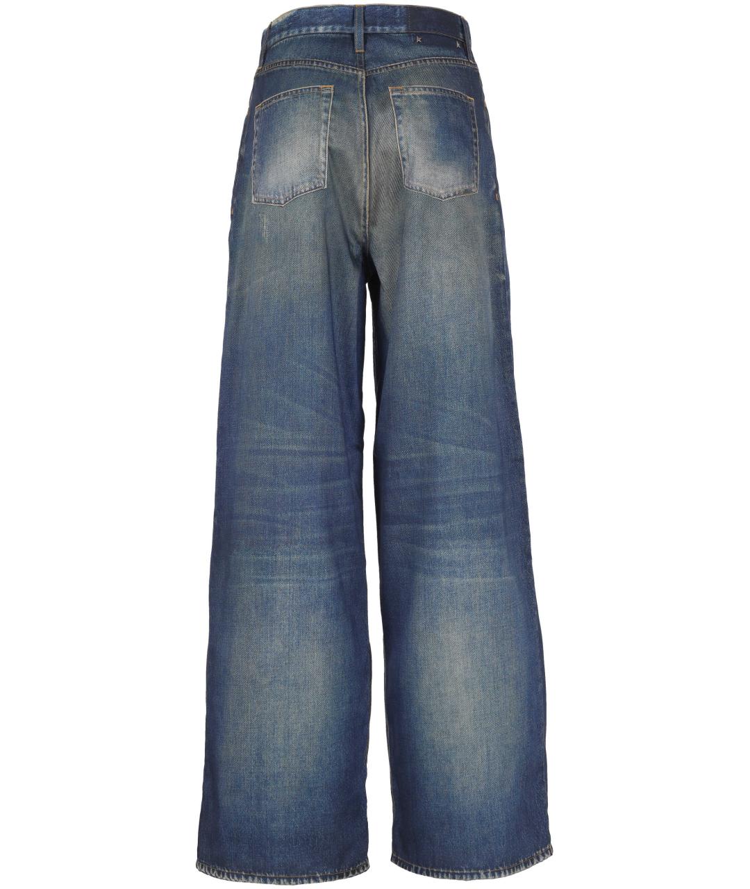 GOLDEN GOOSE DELUXE BRAND Синие прямые джинсы, фото 3