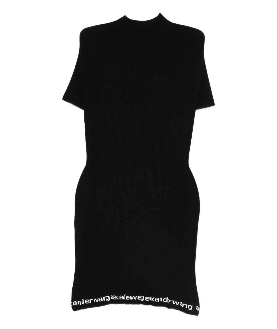 ALEXANDER WANG Черное полиэстеровое повседневное платье, фото 1