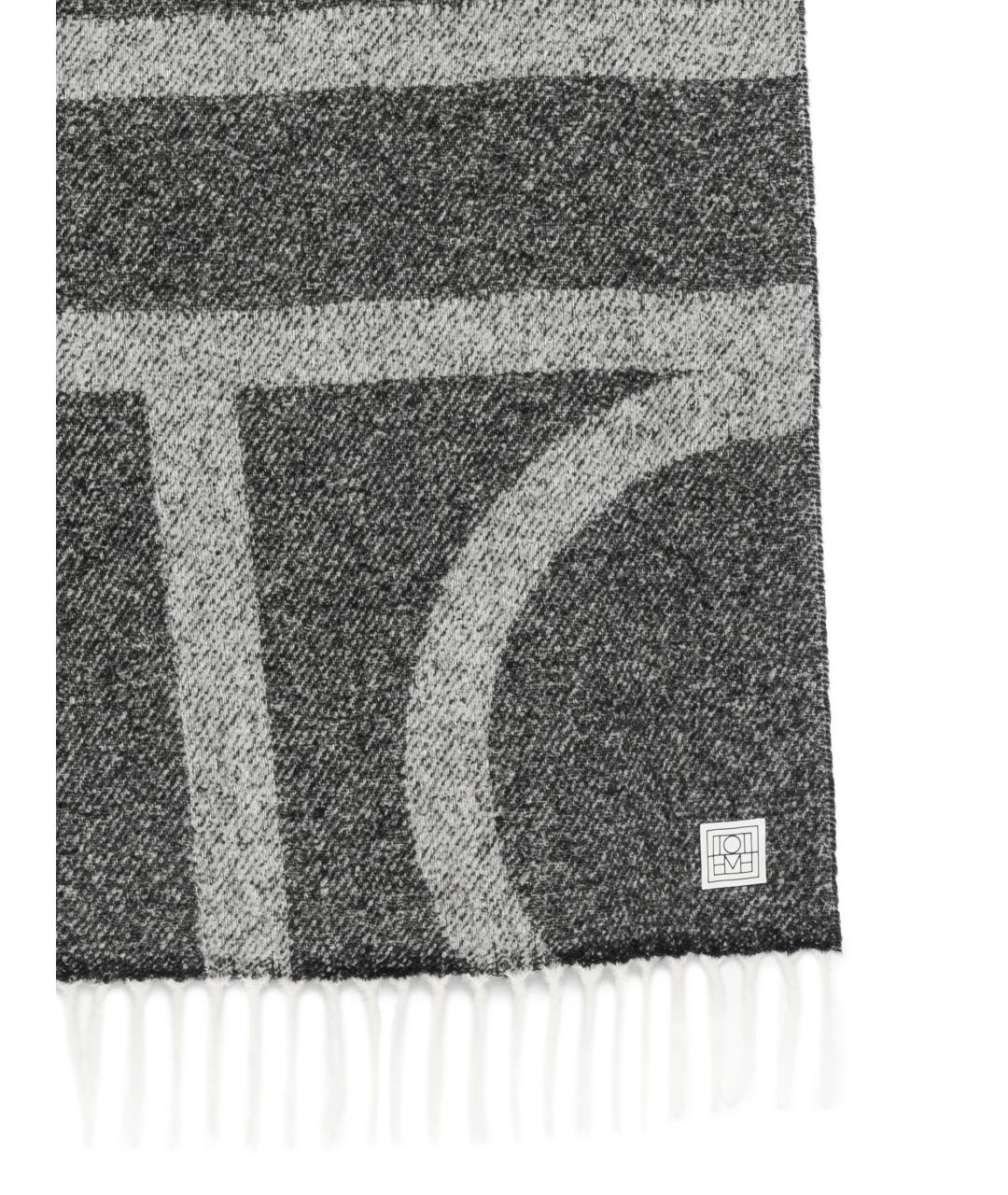 TOTEME Серый шерстяной шарф, фото 2