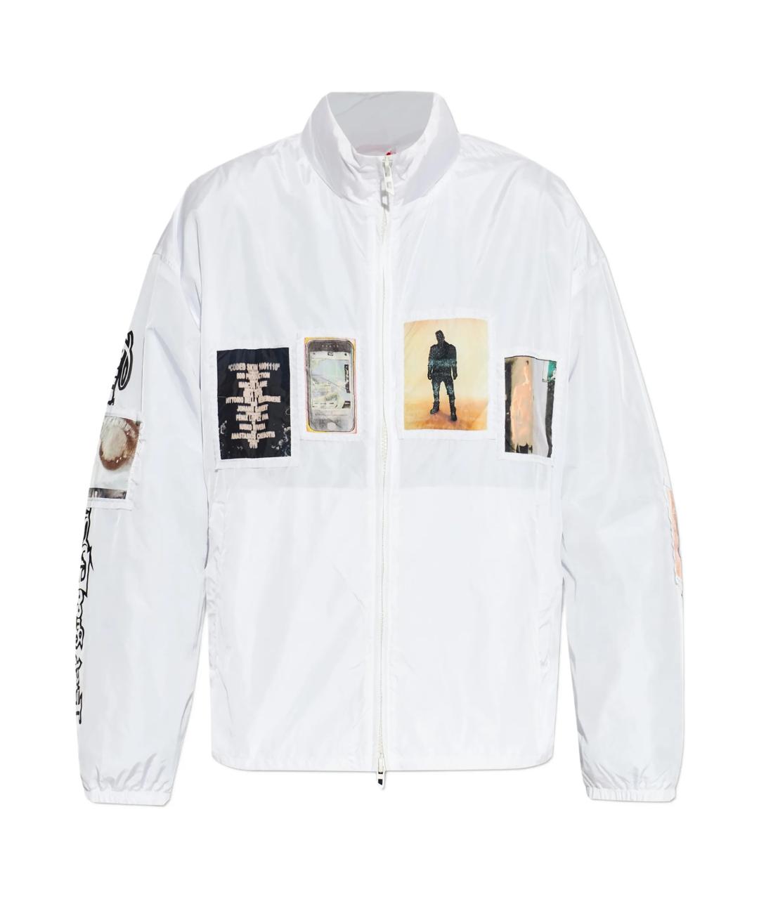 DIESEL Белая полиэстеровая куртка, фото 1