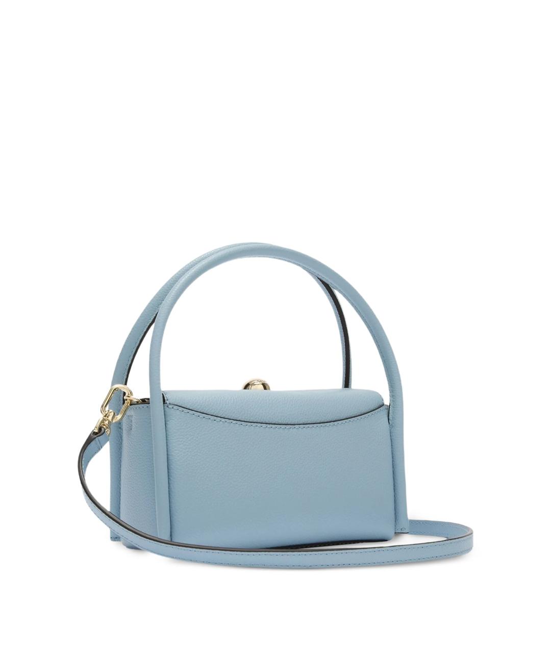 FURLA Голубая кожаная сумка через плечо, фото 2