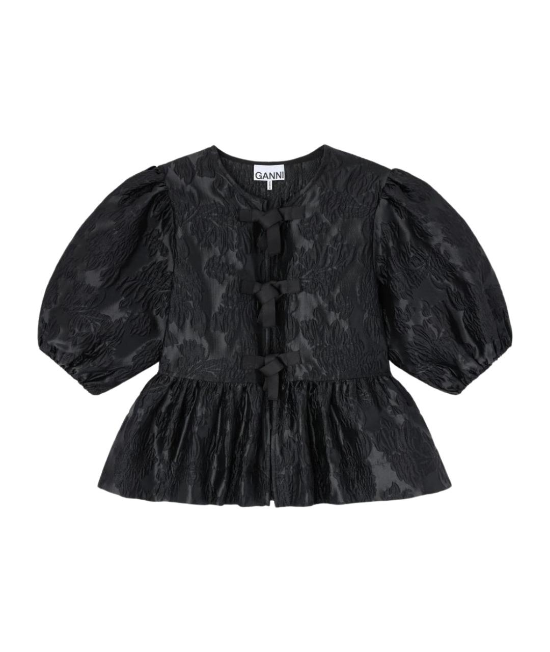 GANNI Черная полиэстеровая блузы, фото 1