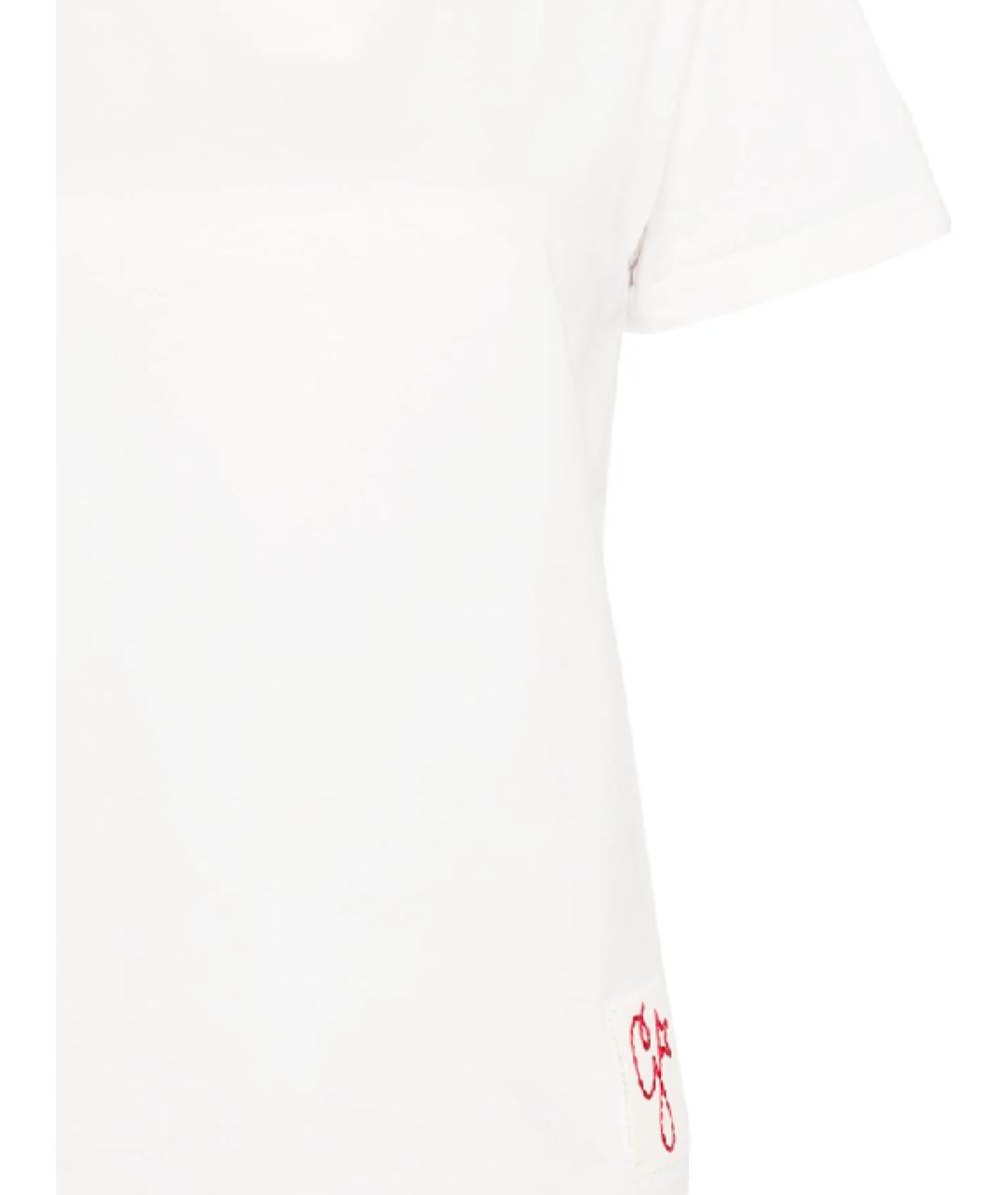 GOLDEN GOOSE DELUXE BRAND Белая хлопковая футболка, фото 2